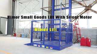 Small Hydraulic Goods Lift Elevator With Silent Motor