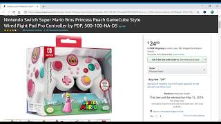 Coming 5/15/19: Nintendo Switch Super Mario Bros Princess Peach GameCube Pro Controller
