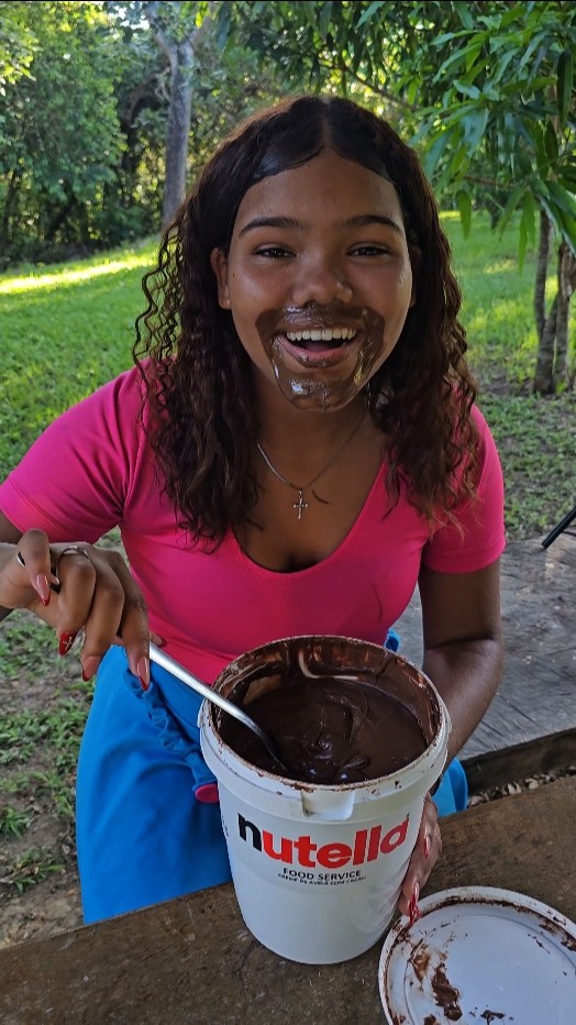 Kimberlly Very Funny Nutella??? #comedy #cute #car #funnyvideo #chocolate #food #sweet