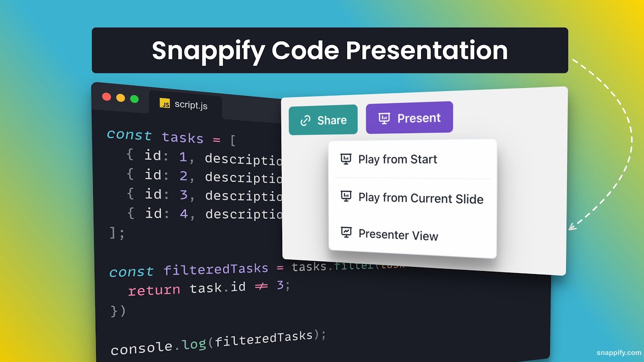 Snappify Code Presentation: Present Code Like a Pro - YouTube