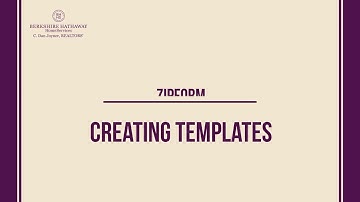 zipForm - Creating Templates