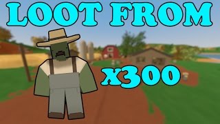 Unturned - Loot from 300 Farmer Zombies!