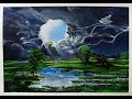 Painting a tranquil cloudy sky and nature scene  painting cloudscapes  art  painting drawing