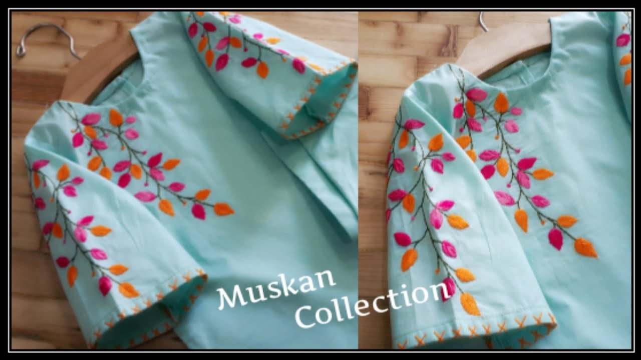 Simple & Easy Leaf Design Embroidery|Hand Embroidery Tutorial