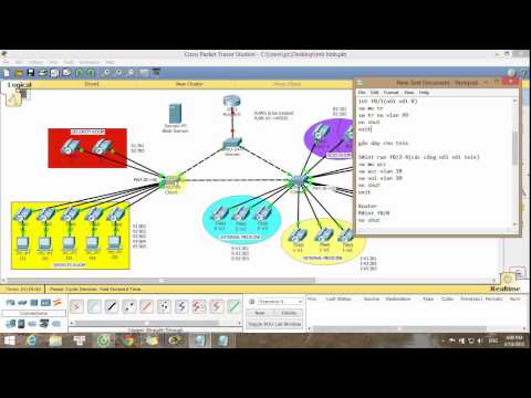 Configuring Vlan + Trunk + VoIP in Packet Tracer