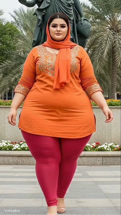 Plus-size Dubai Princess at the Park #dubaifashion #dubaiprincess #plussizemodel #shorts #plussize