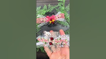 🌹🎀 Fabulous Fabric Scrap Embellishments for Paper crafts & Junk Journals #shorts