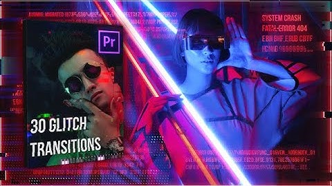 30 Glitch Transitions Pack Premiere Pro Templates