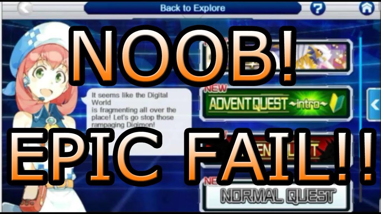 Digimon Links | Advent Quest Intro  Beginner NOOB Mistakes! EPIC FAIL!!