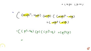 If `alpha,beta` are roots of `x^2-px+q=0` then find the quadratic equation whose roots are `((a...