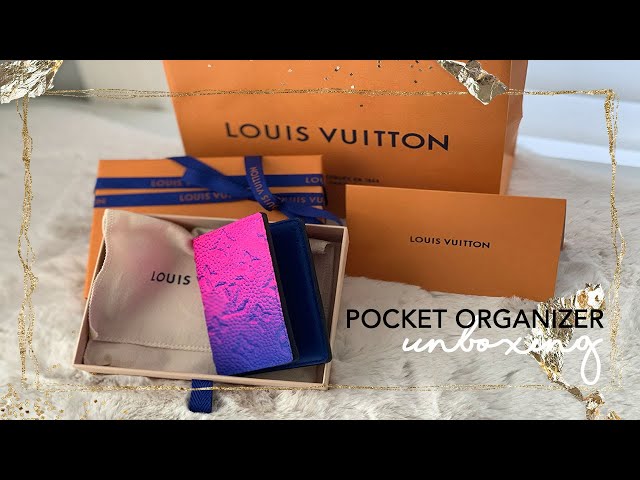 Unboxing Louis Vuitton SS22 Pocket Organizer Bleu Rose 