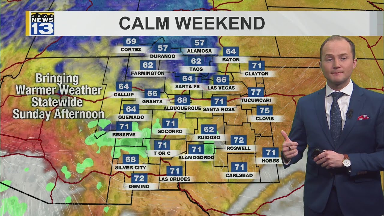 Brief cool down across New Mexico before another warmup later this weekend