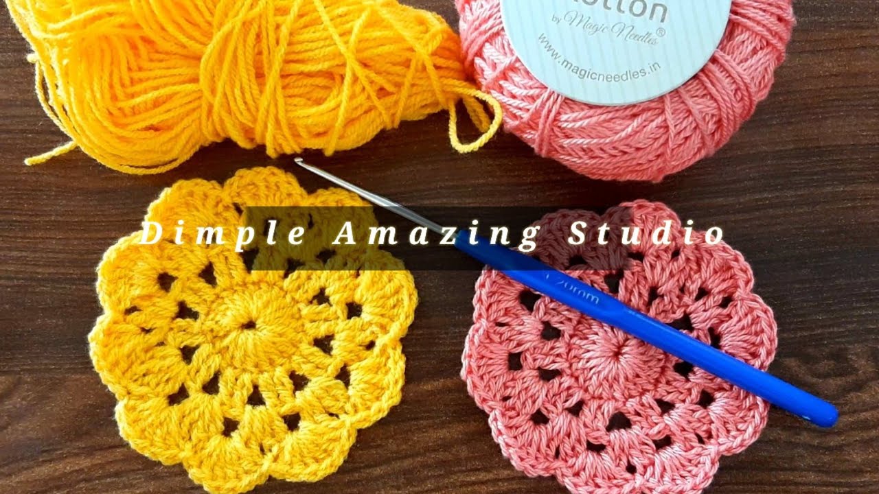 CROCHET how to Crochet a coaster Bella coco Easy For Beginners