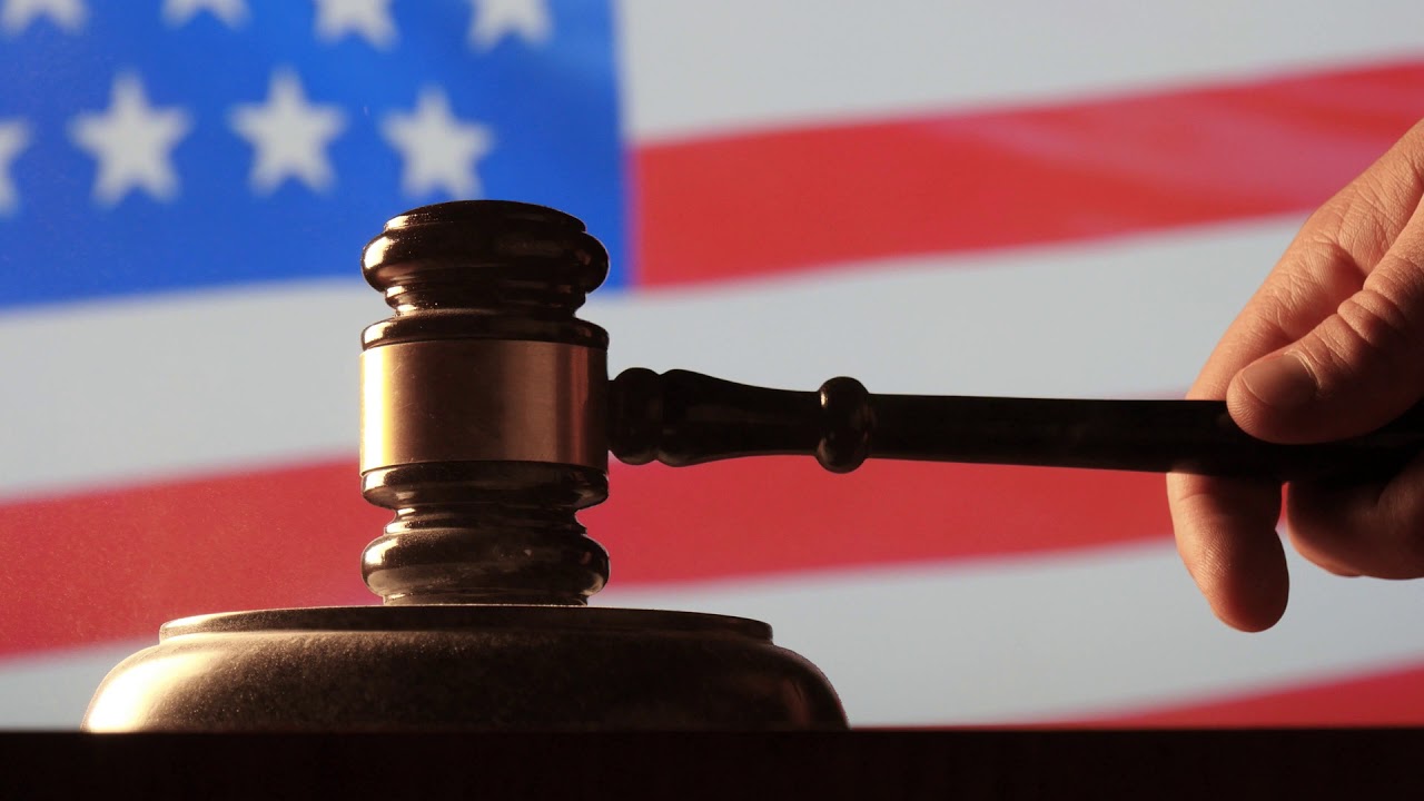 [Free Stock Video] Judge Calling Order with Hammer in American Court