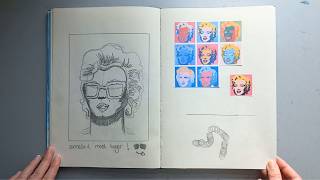 High School Sketchbook flip through (no talking)