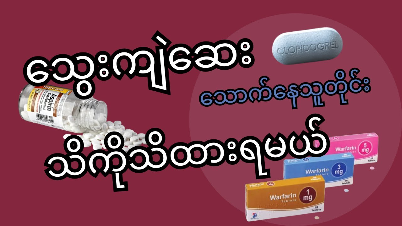 သွေးကျဲဆေးများသောက်နေသူတိုင်း သိကိုသိထားရမယ့်အချက်များ