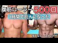 たった１時間で腹筋が超割れた。0回から500回まで解説付きで腹筋ローラーに挑戦！