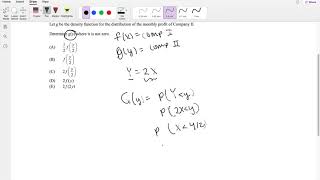 SOA Exam P Question 75 | Transformation of Variables