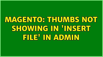 Magento: Thumbs not showing in 