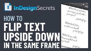 InDesign How-To: Flip Text Upside Down in the Same Frame (Video Tutorial) screenshot 3