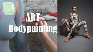 Art bodypainting with model Lina