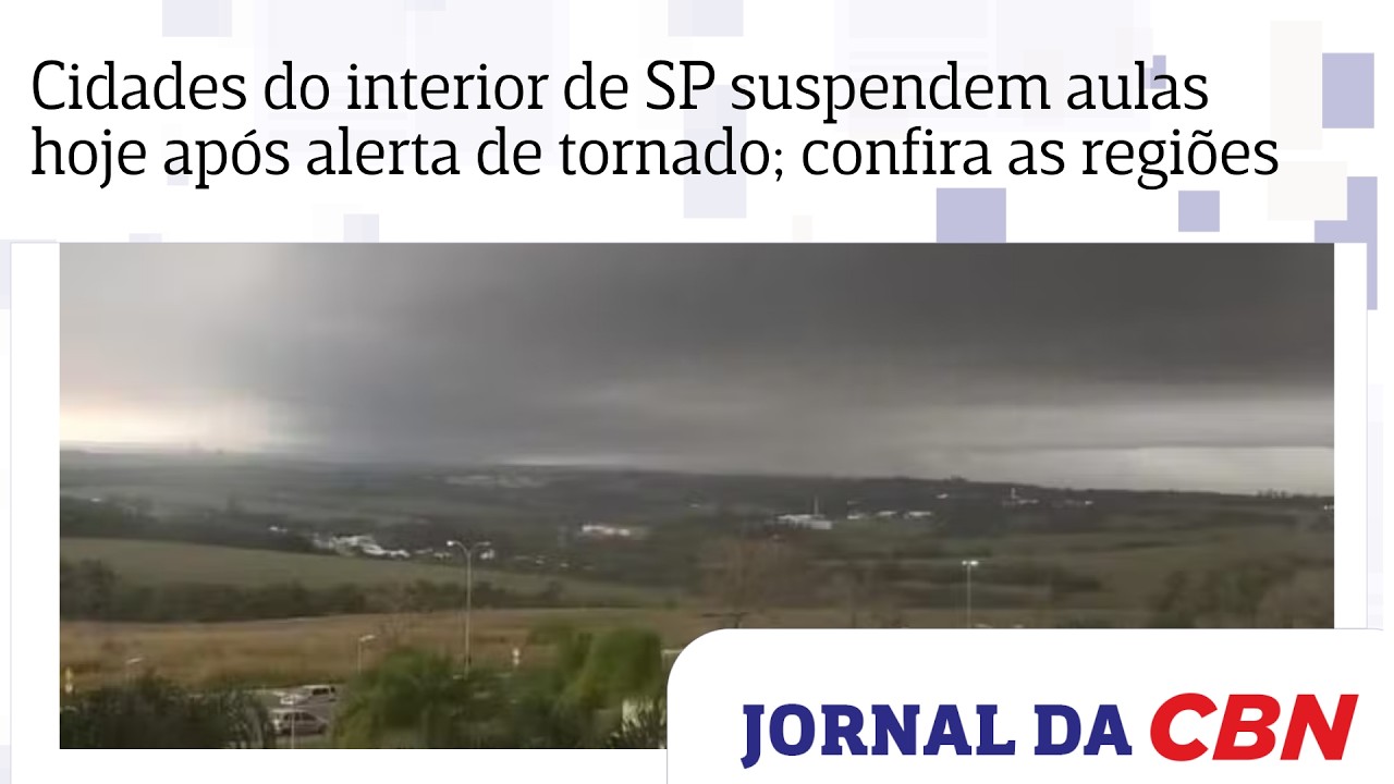 Cidades do interior de SP suspendem aulas hoje após alerta de tornado; confira as regiões