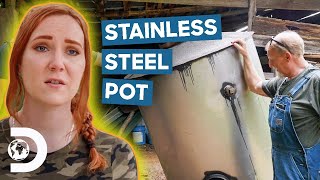 Digger Unearths Popcorn Sutton's Iconic Stainless Steel Pot | Moonshiners