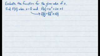 Evaluate the Function for the Given Value of x, Part 2