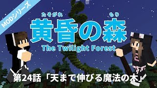 マインクラフト 黄昏の森 第24話 天まで伸びる魔法の木 ちーのマイクラmod実況