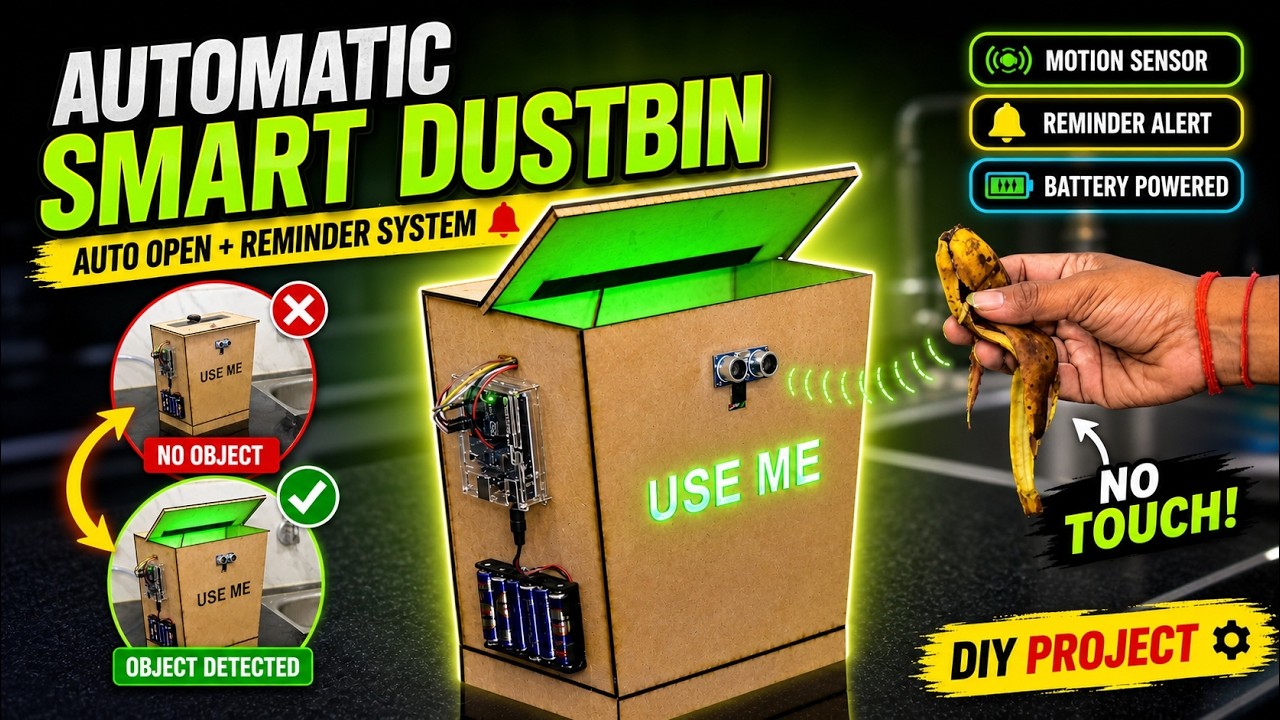 How to Make Smart Reminder Dustbin with Arduino | Waste Management ...