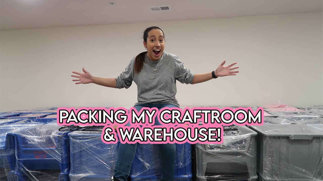 Packing My Craft Room Studio Warehouse We Are Moving Packing Vlog Youtube