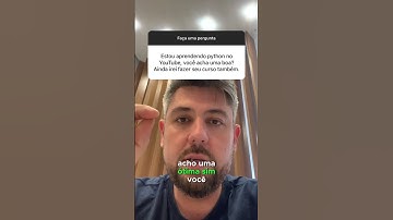 Estou aprendendo Python no YouTube, vc acha uma boa? #python #programacao
