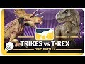 Triceratops vs tyrannosaurus rex  dino battles  dinosaur fight club