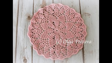 Dreaming of Spring Small Doily, Video Tutorial by Olga Poltava