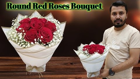 Round Bouquet Using  Floral Foam ||  Round Bouquet Warpping Tutorial.