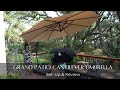 Grand patio cantilever umbrella setup  review  best outdoor umbrella