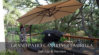 Grand Patio Cantilever Umbrella Set-Up & Review | Best Outdoor Umbrella