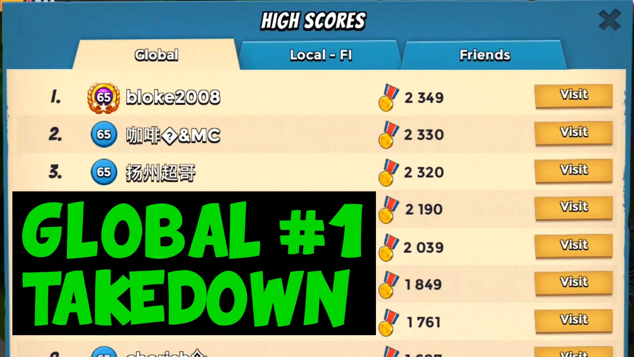 Global #1 Takedown (Bloke2008) ✦ Boom Beach