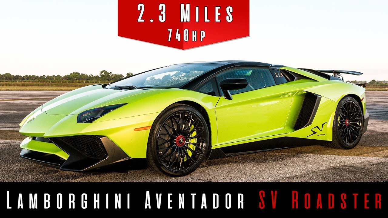 16 Lamborghini Aventador Sv Roadster Top Speed Test Youtube