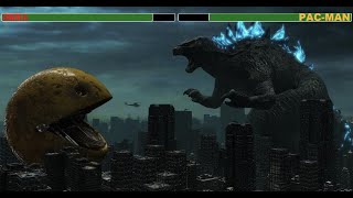 Godzilla Vs. Pac-Man With Healthbars