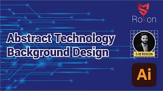 Abstract Technology Background Design In Adobe Illustrator