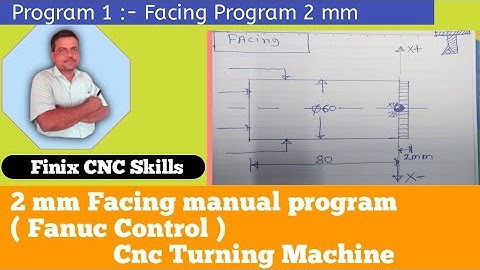 Facing operation program  | CNC program for facing operation | How to make Facing program cnc |#cnc