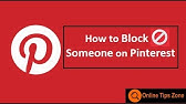 How to Block a User on Pinterest by Vincent Ng - YouTube