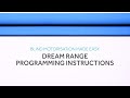 Dream Range motorisation programming and setup