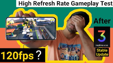 Realme Ui 3.0 120hz High Refresh rate Gaming Support Test After Stable Update  | Realme Fix it Yar🙄