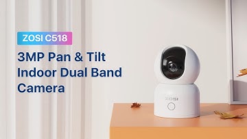 ZOSI C518 3MP Pan&Tilt Indoor Dual Band Camera with Base Setup Guide
