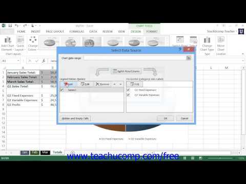 Excel 2013 Tutorial Changing the Data Range Microsoft Training Lesson 26.6