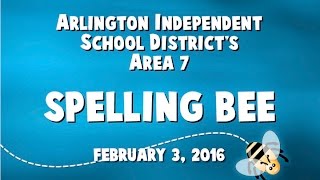2016 Spelling Bee Area 7