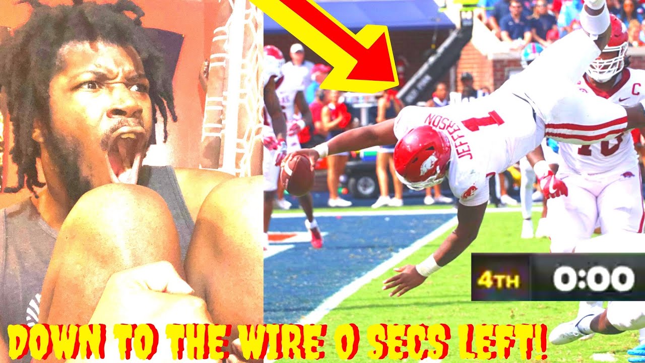 ARKANSAS VS OLE MISS FOOTBALL REACTION ARKANSAS RAZORBACKS VS OLE MISS REBELS HIGLIGHTS REACTION