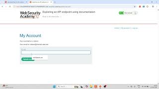 API Lab:#1 Exploiting an API endpoint using documentation